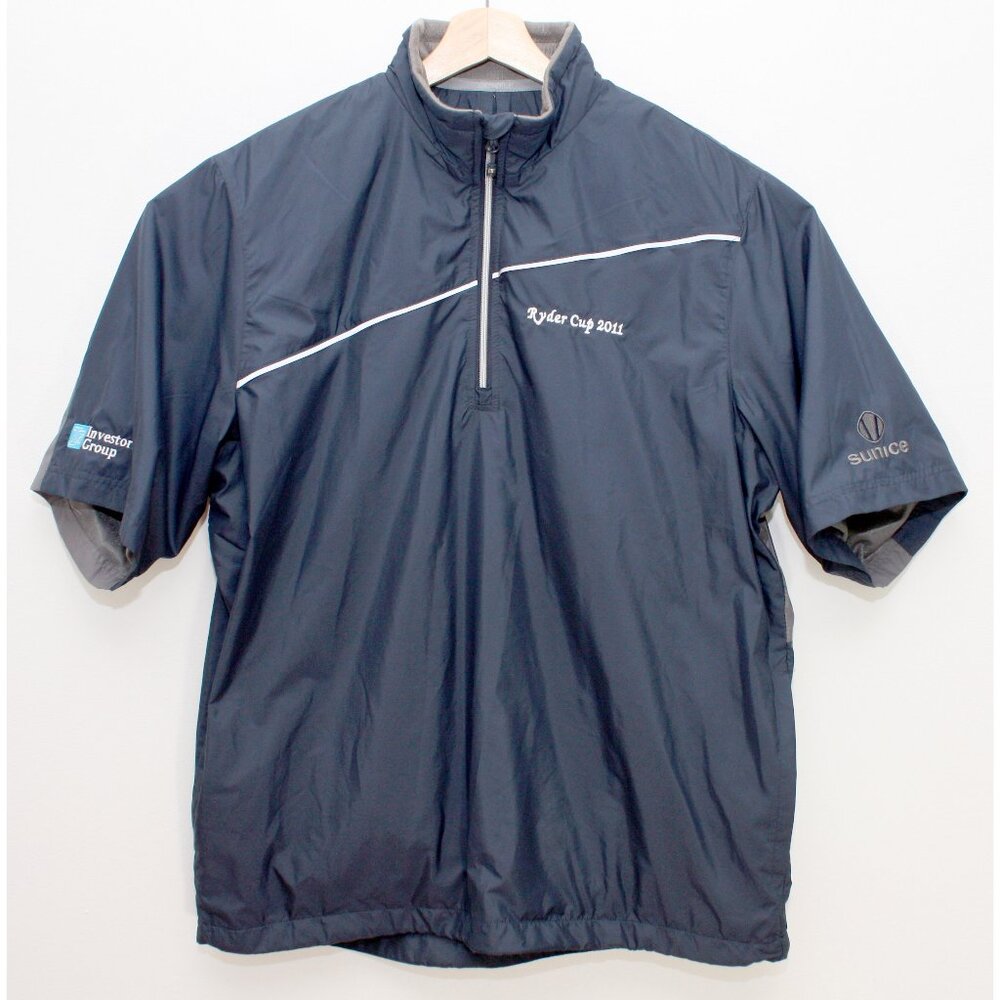 Sunice Mens Golf Jacket 2011 Ryder Cup Embroidered Investor Group Large 1/4 Zip
